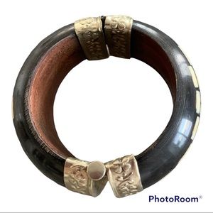 Vintage tribal wood bracelet